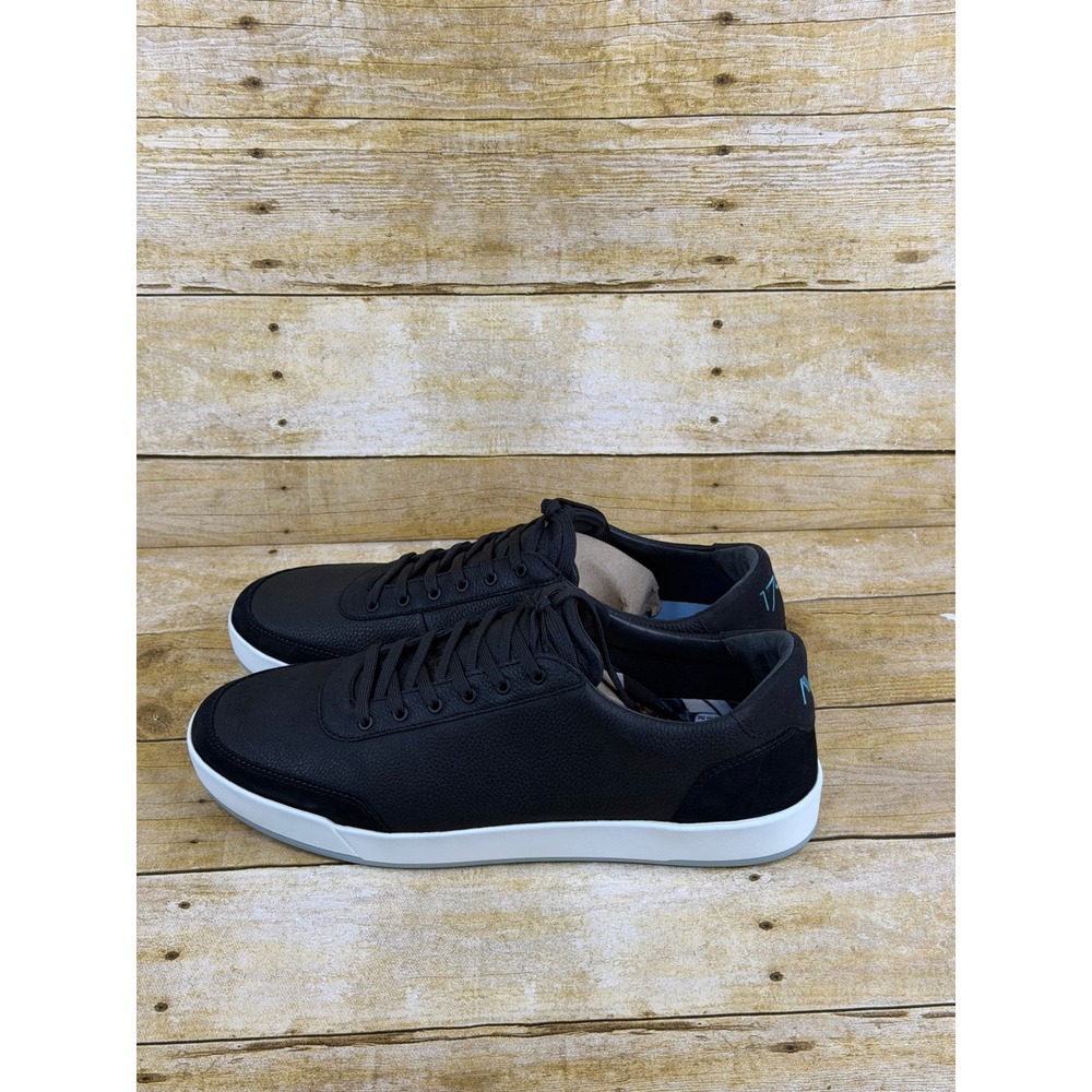 Novella No 1780 Mens Black Leather Suede Low Top Sneakers Size 12 NEW - Picture 3 of 10